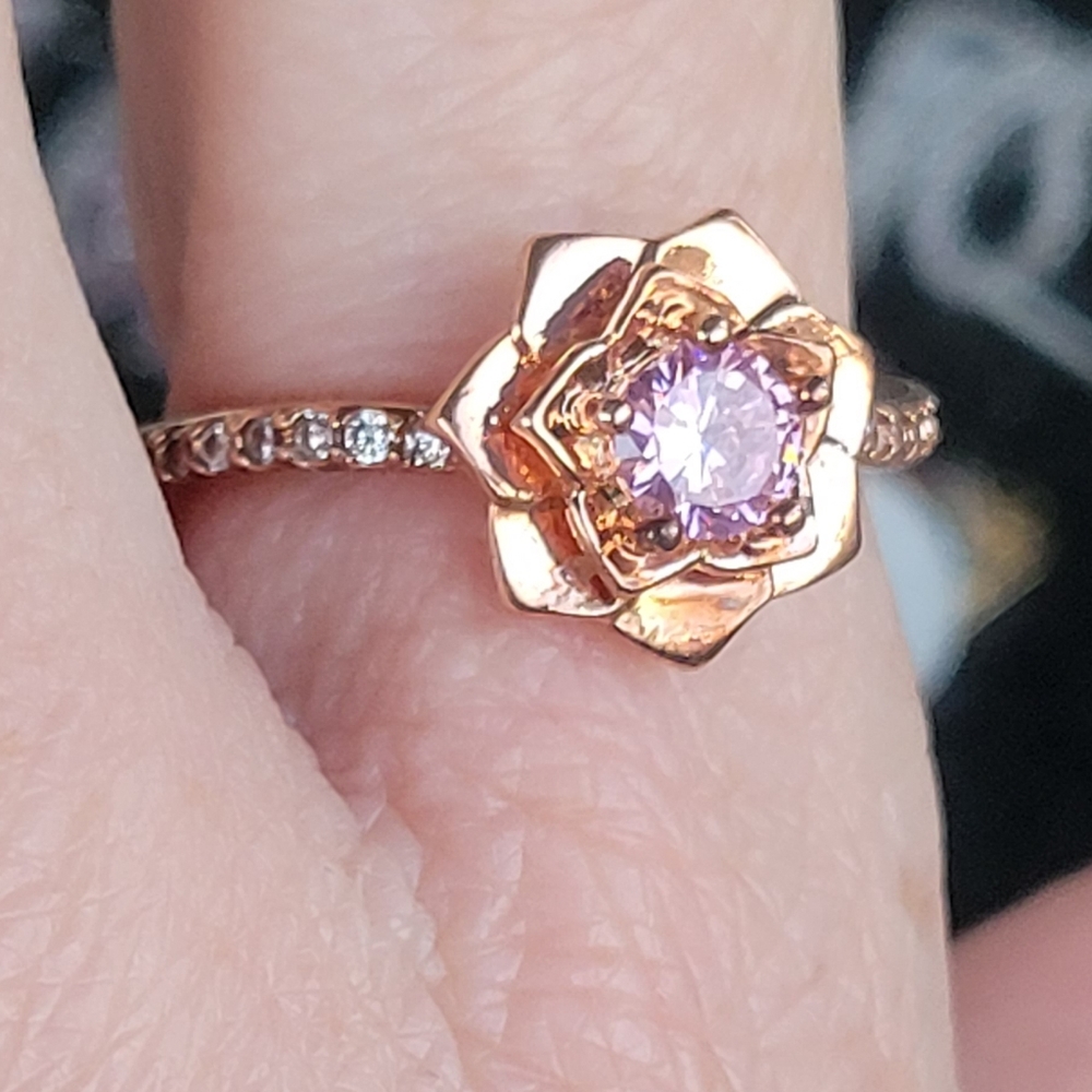 Fragrant Jewels Pink Rose Ring - Picture 6 of 8